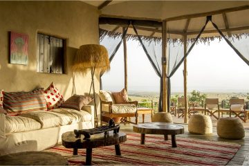 Afrikaanse woonkamer safari lodge