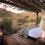 openlucht bed safari afrika slapen